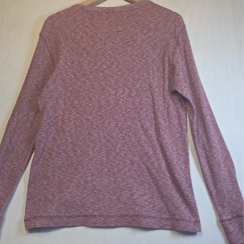 Banana Republic Men's Large Marled Burgundy Long Sleeve Crewneck Knit Shirt